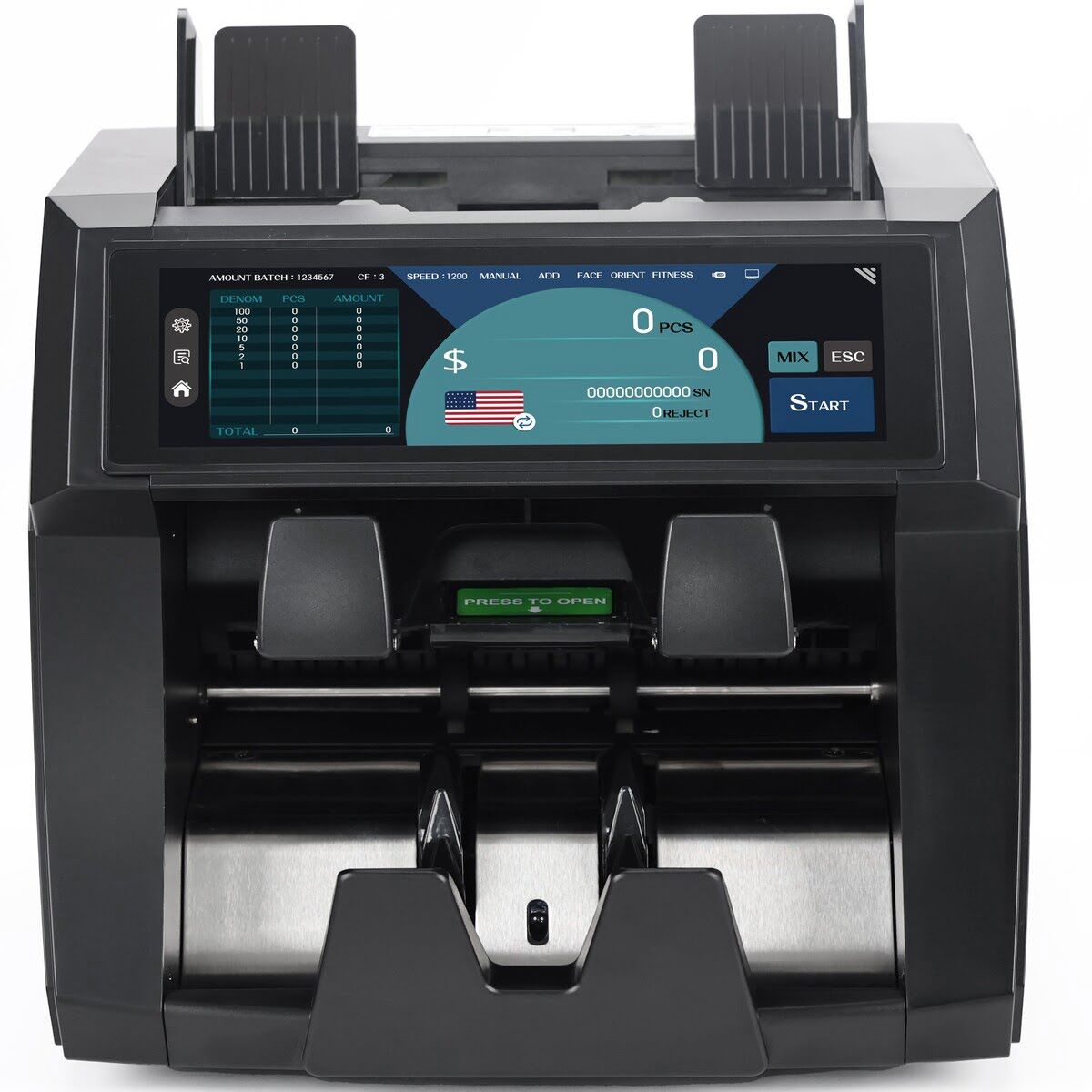 Sigma TSP Çift Katlı Para Sayma Makinesi - 21 Ülke, CIS Sensörlü, Kendinden Printerlı